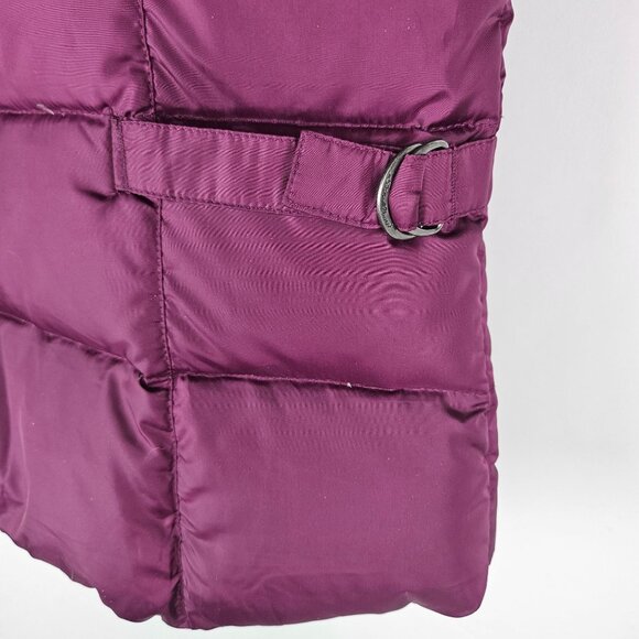 Eddie Bauer Womens Goose Down Puffer Vest Small Plum Purple Polyester - Picture 5 of 11